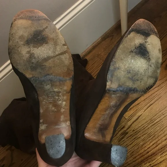 Sergio Rossi Brown Over the Knee Boots - Picture 3 of 7